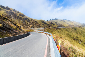 View of Hehuanshan Forest Recreation Area in Nantou, Taiwan. Taroko National Park is one of Taiwan's most popular tourist attractions.