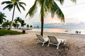 Beach in the caribbean from Izabal, Guatemala