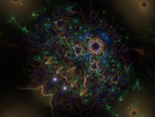 Imaginatory fractal background generated Image