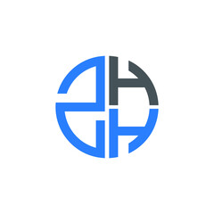 ZHH logo ZHH icon ZHH vector ZHH monogram ZHH letter ZHH minimalist ZHH triangle ZHH hexagon Circle Unique modern flat abstract logo design 