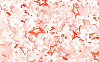 Light Red vector texture with beautiful stars.