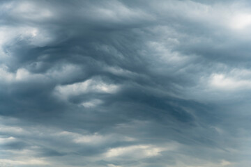 Dramatic sky with stormy clouds as background