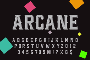 vintage alphabet font, typeface vector  design, black and green style