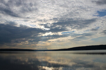 Clouds over the river