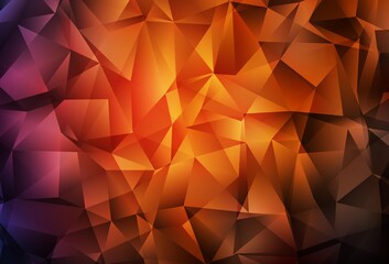 Obraz premium Dark Red vector gradient triangles template.