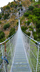 view of the Tibetan bridge of Laviano, Campania, Italy