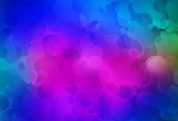Dark Pink, Blue vector background with abstract shapes.