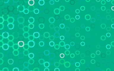 Light Green vector backdrop with dots.