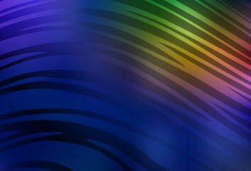 Fototapeta premium Dark Blue, Yellow vector pattern with wry lines.