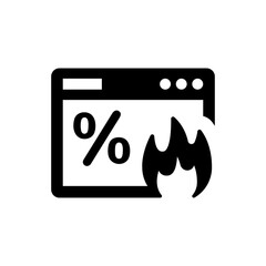 Online sale offer icon. Vector EPS file.