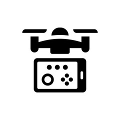 Drone mobile control icon. Vector EPS file.