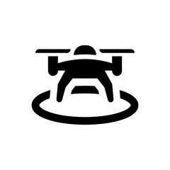 Drone landing icon. Vector EPS file.