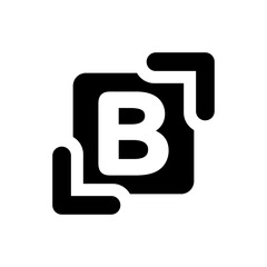 Text bold style icon. Vector EPS file.