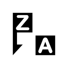 Alphabetical order icon. Vector EPS file.