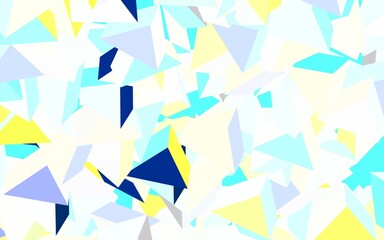 Obraz premium Light Blue, Yellow vector backdrop with lines, triangles.