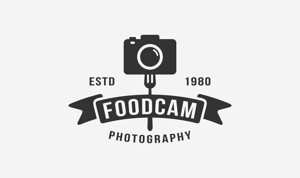 food photographer vintage logo design.