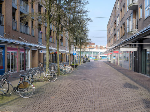 Winkelstraat in het centrum van Lelystad, , Flevoland Province, The Netherlands