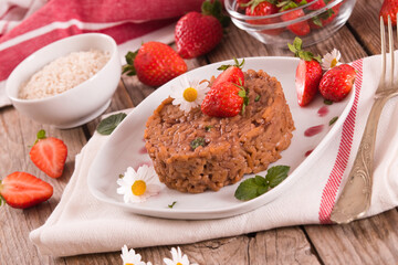 Strawberry risotto.
