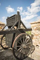 Obraz premium Hwach, hwacha or hwach'a (fire cart) - multiple rocket launcher, medieval weapons
