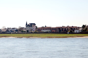 Blick auf Langel am Rhein