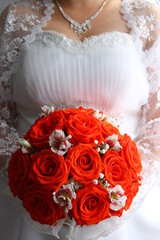 The bride with a bouquet