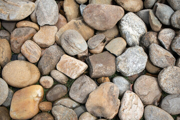 Pebbles, stones and rock used for background