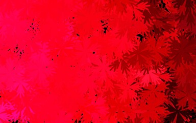 Dark Red vector abstract backdrop with flowers.