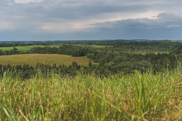 The nature scenery of Lithuania. Stunning green and forest landscape