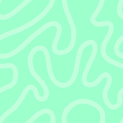 mint tiffany green maze lines hand drawn brushstroke seamless pattern. vector doodle endless pattern for textile wrapping digital paper template