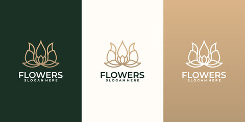 Fototapeta na wymiar beauty flower logo