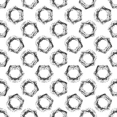 black and white hand drawn simple ink brush stroke seamless pattern. vector illustration for background, bed linen fabric, wrapping paper, scrapbooking