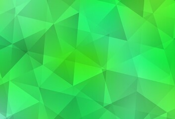 Obraz na płótnie Canvas Light Green, Yellow vector polygon abstract background.