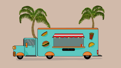 FOOD TRUCK FAST FOOD BURGERS AND HOTDOGS