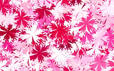 Light Pink vector doodle pattern with trees, branches.