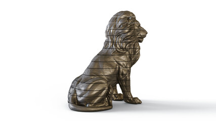 Sliced Lion Sculpture