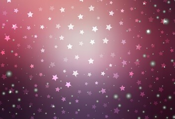 Dark Purple, Pink vector backdrop in holiday style.