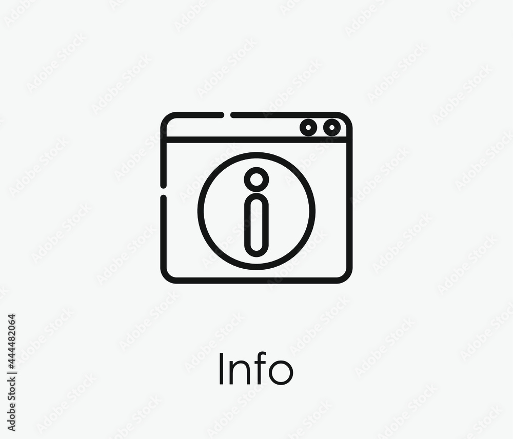 Poster website vector icon. editable stroke. symbol in line art style for design, presentation, website or 