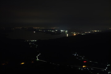 日本の岡山のとても美しい夜の海