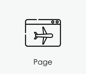 Website vector icon. Editable stroke. Symbol in Line Art Style for Design, Presentation, Website or Apps Elements, Logo. Pixel vector graphics - Vector