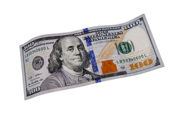 New US Dollar, American Banknote, Curled Banknote Money