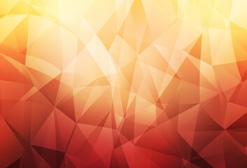 Light Red, Yellow vector abstract polygonal background.
