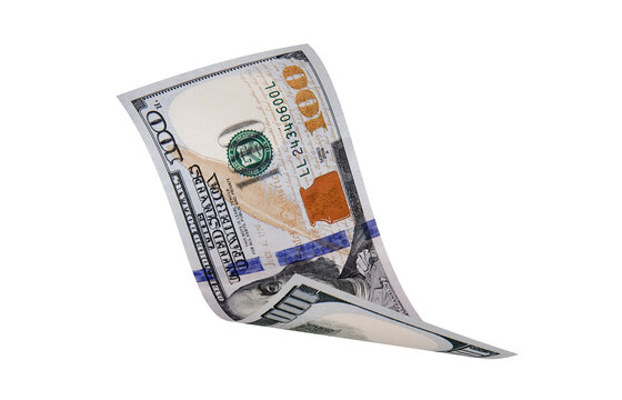 New US Dollar, American Banknote, Curled Banknote Money