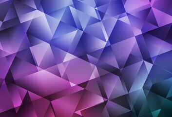 Fototapeta premium Light Purple, Pink vector gradient triangles pattern.