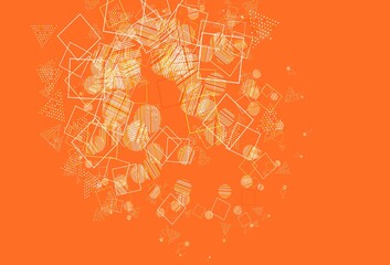 Light Green, Red vector texture with poly style with circles, cubes.