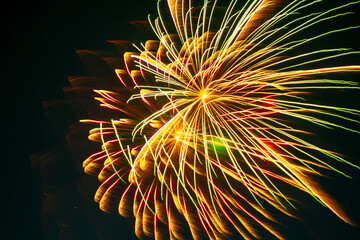 fireworks in the night sky