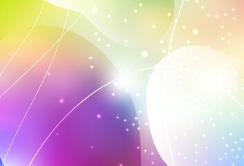 Light Multicolor vector Modern abstract illustration with colorful dots, lines.