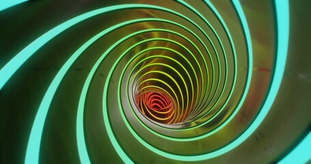 The spiral tunnel wormhole 3d rendering illustration