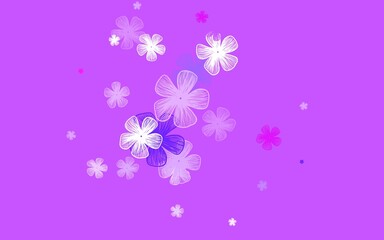 Obraz na płótnie Canvas Light Purple vector elegant background with flowers.