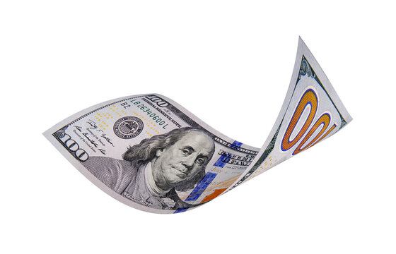 New US Dollar, American Banknote, Curled Banknote Money