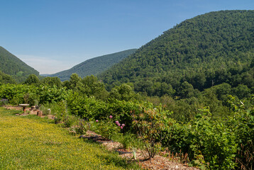 Johnstown, PA, USA - June 12, 2008: Conemaugh gorge or Deepest Gap East of Mississippi canyon with...